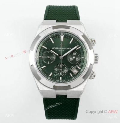 8F Factory Vacheron Constantin Overseas Chronograph New Green Dial Copy Watch